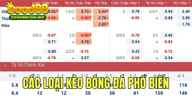 Các loại kèo cá cược bóng đá đáng để thử